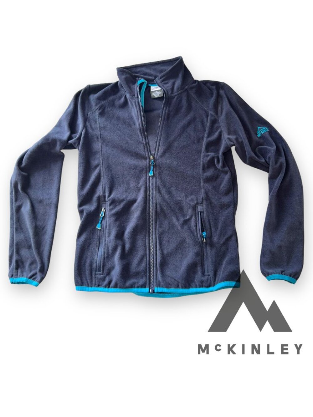 McKinley Kids Zipup Fleece Jacket, Graphite, Large
